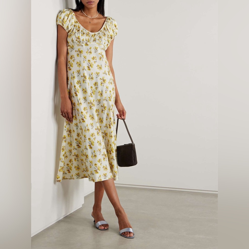 Doen Florencia floral-print silk-blend midi dress